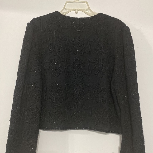 Talbots beaded short jacket. 100% silk. - Picture 3 of 5